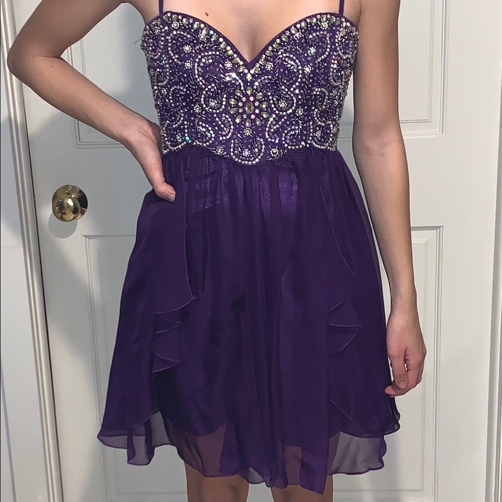 Dave & Johnny Purple Dress